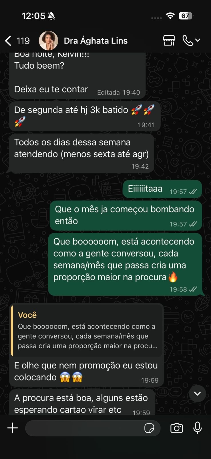 Dra Ághata Lins — R$3k em uma semana